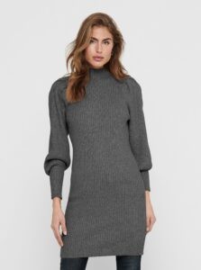 Dark gray ribbed sweater dress ONLY