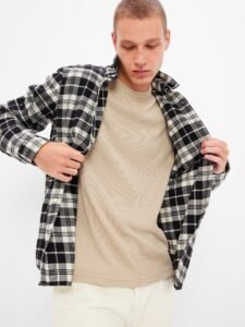 GAP Flannel plaid shirt organic