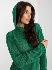 Green openwork summer sweater