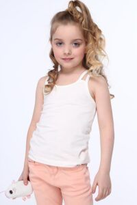 Girls' T-shirt with double straps