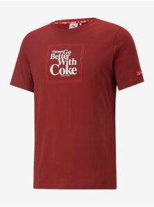 Red Men's T-Shirt Puma x COCA
