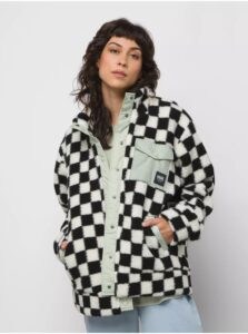 Black and white ladies plaid jacket made of