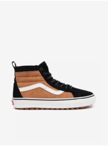 Brown-Black Mens Ankle Leather Sneakers VANS UA