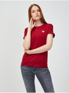 Red Women's T-Shirt Guess
