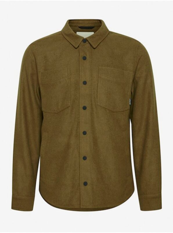 Khaki Lightweight Shirt Jacket Blend