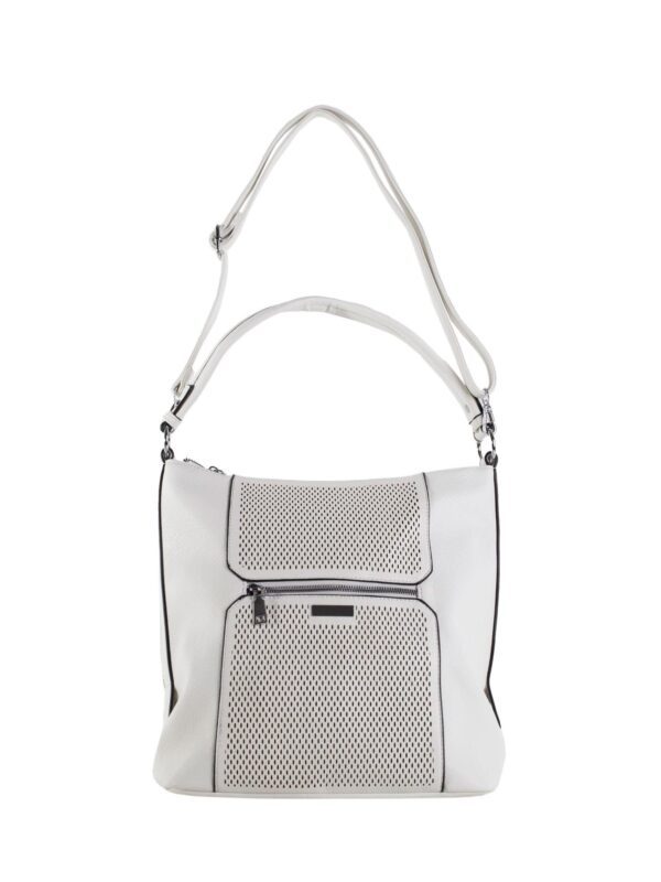 White spacious shoulder bag with