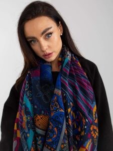 Navy blue scarf with