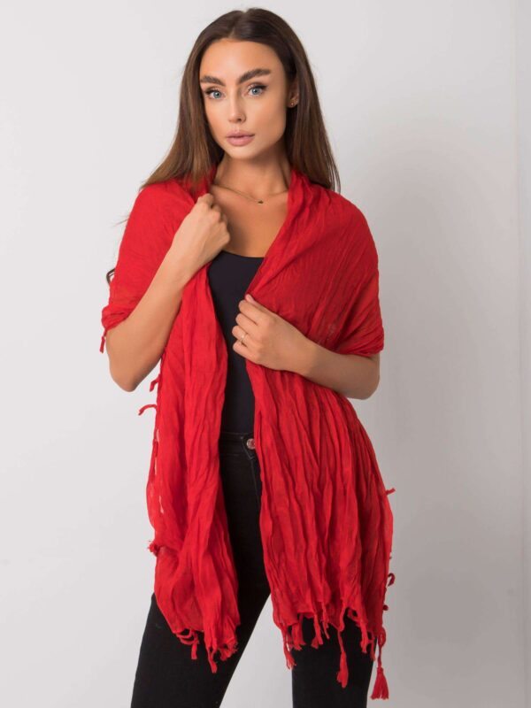 Lady's red scarf with