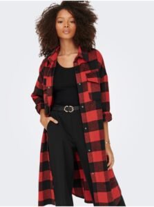 Red Plaid Shirt Coat ONLY