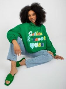 Women's green oversize sweatshirt