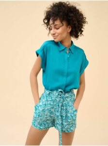 Turquoise patterned shorts with ORSAY