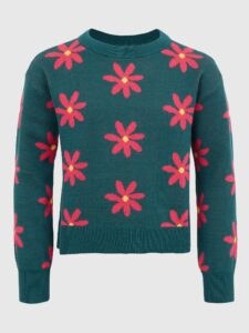 GAP Kids sweater pattern flowers