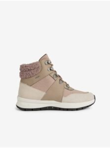 Light Pink Women's Ankle Boots with Suede