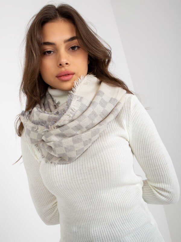 Ecru-gray women's scarf with