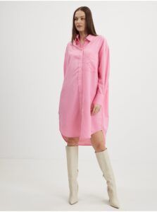 Pink Long Flax Shirt ONLY