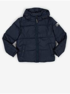 Dark Blue Boys' Quilted Jacket with Hood