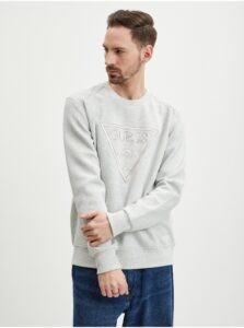 Light Grey Mens Sweatshirt Guess