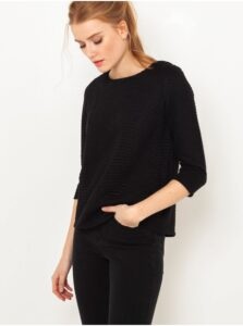 Black Sweater with Three-Quarter Sleeve