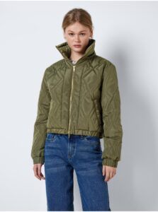 Khaki Ladies Quilted Bomber with Collar Noisy