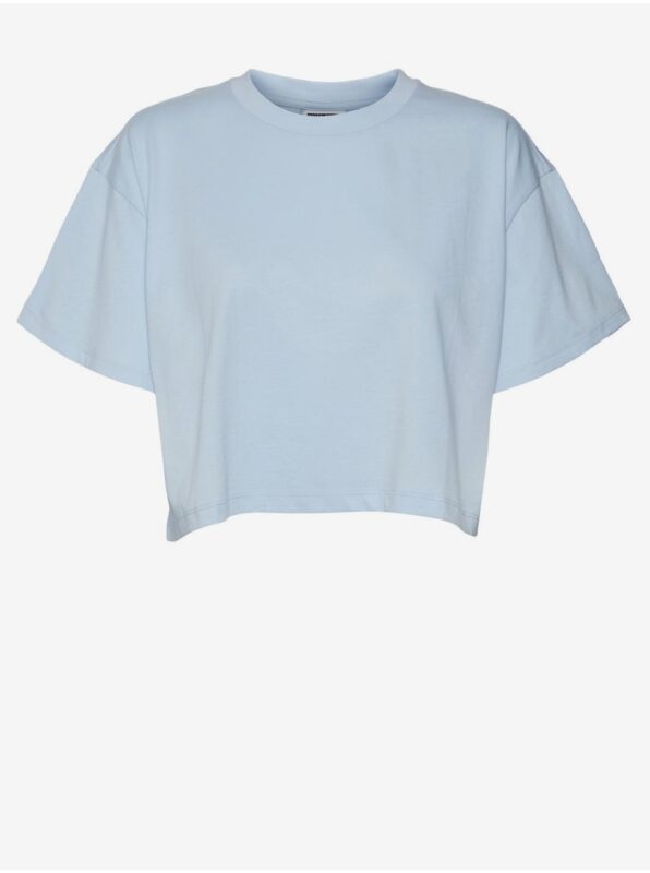 Light blue crop top T-shirt Noisy