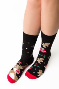 Socks Reindeer 078-A066 Black