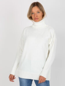 White simple turtleneck in loose