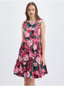 Orsay Black-pink Women Floral Dress