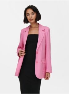 Pink oversize blazer with linen ONLY