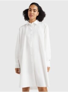 White Ladies Oversize Shirt Dress Tommy