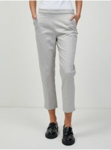 Light grey shortened trousers ORSAY