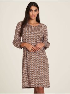Brown patterned dress Tranquillo