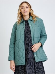 Green Women's Quilted Shirt Jacket Tom