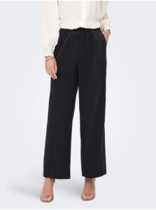 Black Womens Wide Satin Trousers ONLY
