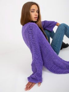 Purple cardigan with the addition of