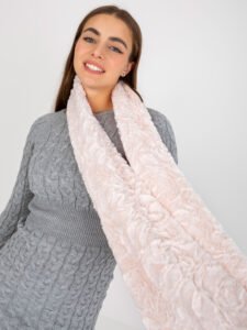 Light pink women's tube scarf made