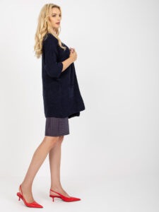 Loose navy cardigan with pockets