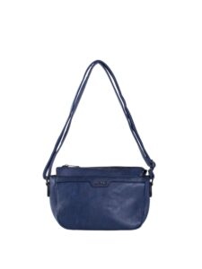 Eco-leather bag in navy