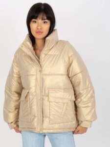Gold Feather Quilted Jacket