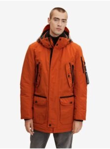Orange Men's Winter Hooded Jacket Tom