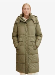 Tom Tailor Green Women's Quilted Winter Coat with Detachable
