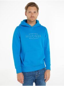 Blue Mens Sweatshirt Tommy Hilfiger Curve