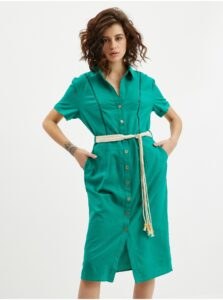 Orsay Green Linen Dress