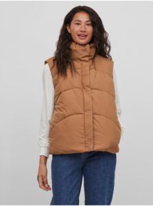 Brown quilted vest VILA Nilly