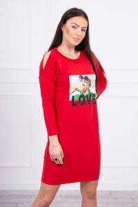 Dress with red love