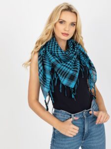 Light blue and black scarf