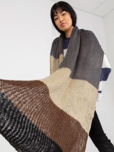 Women's black-brown knitted winter