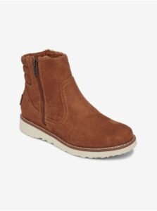 Brown Women's Ankle Boots in Suede