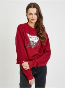 Red Women's Sweatshirt Guess