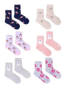 Ponožky Yoclub YC_Girls_Cotton_Socks_P_Colors_6-Pack_SKA-0006G-AA00-004_Multi
