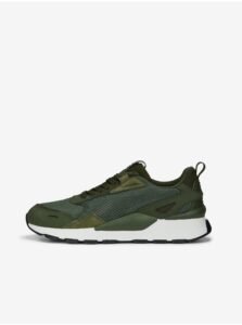 Dark Green Sneakers with Suede Details Puma